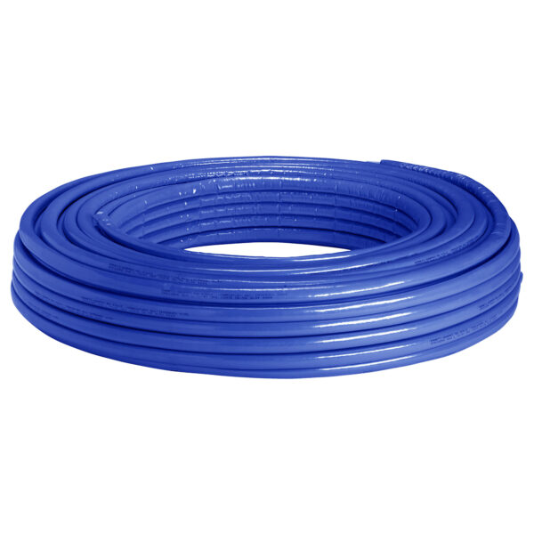 Tubo Gerpex RA aislado en rollo de color azul